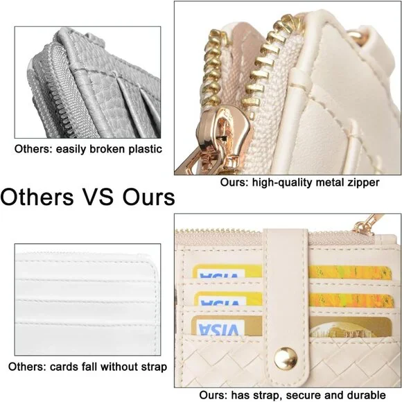 Silicone Wallet Wristlet Keychain RFID ID Window Slim Purse Women Gift - Picture 6 of 7